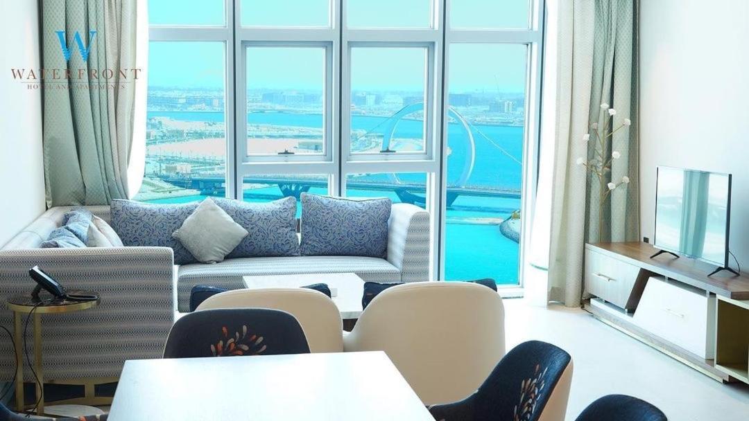 Waterfront Hotel Apartment Lusail المظهر الخارجي الصورة A living room in a condominium
